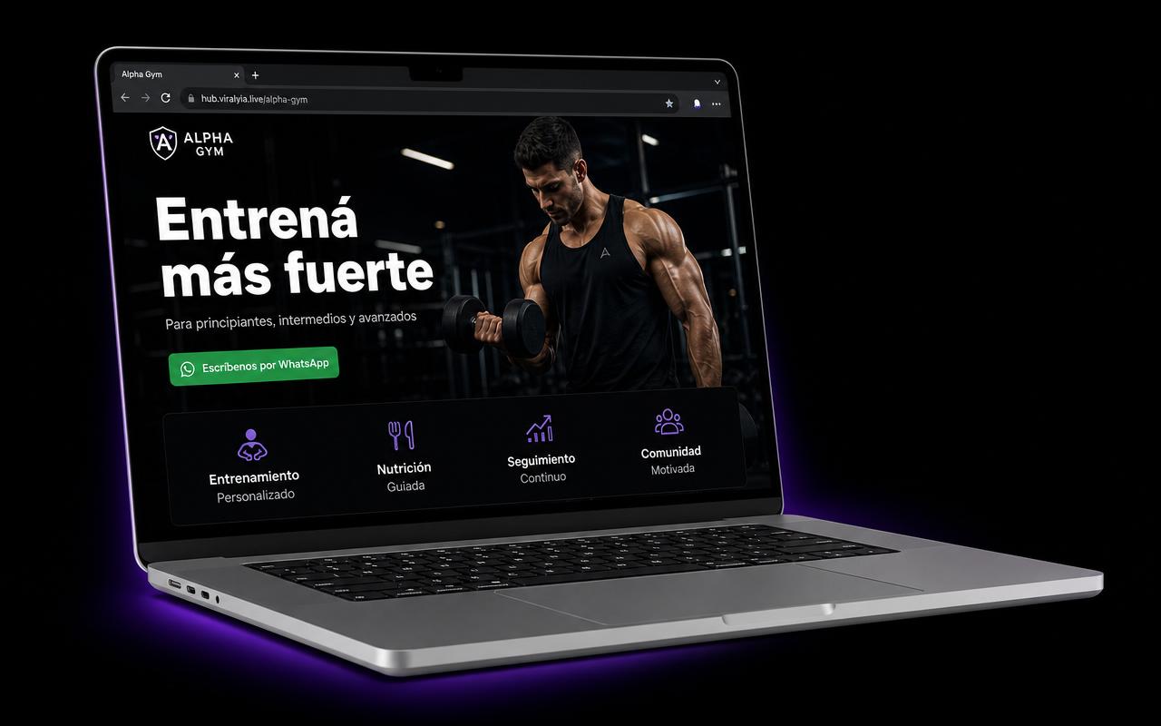 Landing en laptop